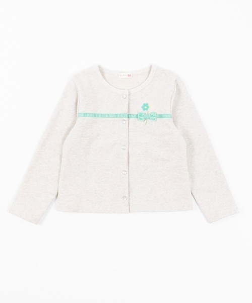 KP(ケーピー)の「リボン付きストレッチミニ裏毛ガーディガン(100-130cm)(カーディガン/ボレロ・キッズ・ピンク/オートミール/ブルー系その他・110cm/100cm/120cm/130cm)」の11枚目の写真