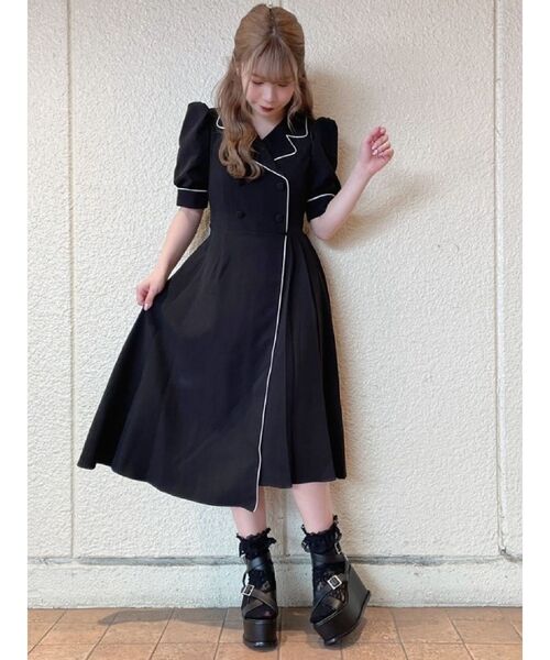 パイピングダブルボタンワンピース ワンピース Eatme イートミー のファッション通販 Zozotown