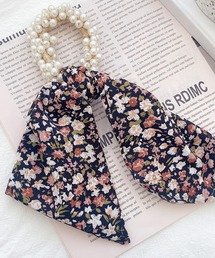 florist | トレンド透け感リボン×ホワイトパールヘアゴム(ヘアゴム)