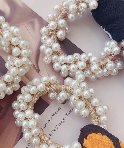 florist（フローリスト）の「トレンド透け感リボン×ホワイトパールヘアゴム（ヘアゴム・レディース・ホワイト系その他2/ピンク系その他2/ライトブラウン/ブラック系その他2/ホワイト系その他3/ライトブルー/ピンク系その他3/ブラック系その他3/ブラック系その他4/ホワイト系その他4/ブラック系その他5/ブラック系その他6・FREE）」の14枚目の写真