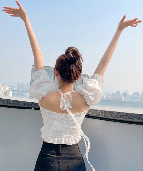 chuu（チュー）の「CHUU リボンオフショルブラウス（シャツ/ブラウス・レディース・ホワイト・FREE）」の14枚目の写真