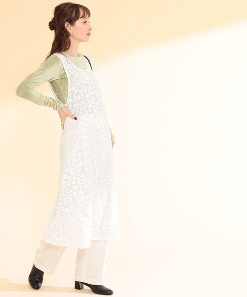 Ray BEAMS（レイビームス）の「Ray BEAMS / オパールプリント ノースリーブ ワンピース（ワンピース・レディース・グリーン系その他2/オレンジ/ホワイト・ONE SIZE）」の6枚目の写真