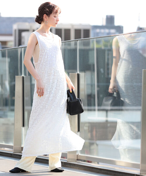 Ray BEAMS（レイビームス）の「Ray BEAMS / オパールプリント ノースリーブ ワンピース（ワンピース・レディース・グリーン系その他2/オレンジ/ホワイト・ONE SIZE）」の11枚目の写真