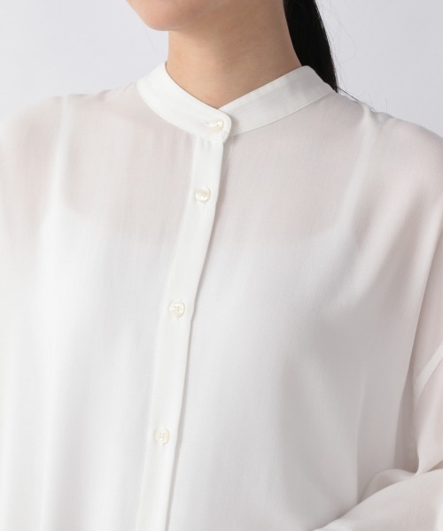 LOWRYS FARM(ローリーズファーム)の「バンドカラーチュニックシャツ 214841(シャツ/ブラウス・レディース・グレー/オフホワイト/ブルー・FREE)」の10枚目の写真