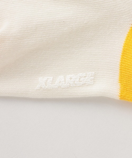 XLARGE KIDS（エクストララージキッズ）の「XL-ARMYロゴクルーソックス【日本製】（ソックス/靴下・キッズ・ホワイト/オレンジ/ブラック・13-15cm/15-17cm/17-19cm/19-21cm）」の8枚目の写真
