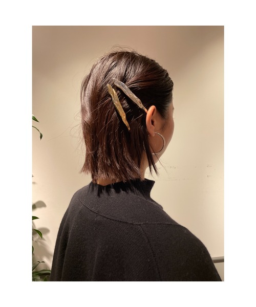 BLACK BY MOUSSY（ブラックバイマウジー）の「【WEB限定】wave valletta（ウェーブバレッタ）（バレッタ/ヘアクリップ・レディース・ゴールド/シルバー・FREE）」の7枚目の写真