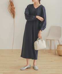 SENSE OF PLACE by URBAN RESEARCH | Vネックポンチワンピース(ワンピース)