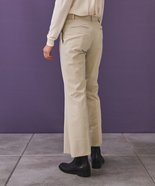 PUBLIC TOKYO（パブリックトウキョウ）の「【youth】ソリッドフレアパンツ（スラックス・メンズ・ライトベージュ/ブラック・2/1/3）」の7枚目の写真