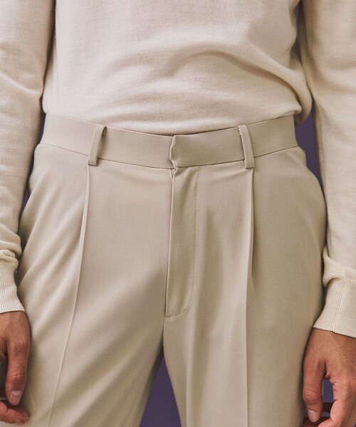 PUBLIC TOKYO（パブリックトウキョウ）の「【youth】ソリッドフレアパンツ（スラックス・メンズ・ライトベージュ/ブラック・2/1/3）」の10枚目の写真