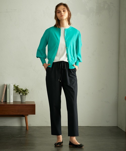 LE SOUK HOLIDAY（ルスークホリデー）の「タックテーパードパンツ（チノパンツ・レディース・ブラック/グリーン/モカ/ライトグレー/オレンジ/ネイビー・L/S/M）」の10枚目の写真