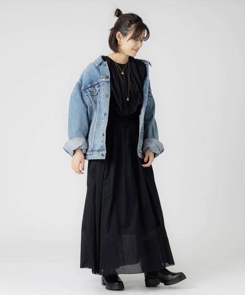 Levi's（リーバイス）の「【LEVI’S】THE TRUCKER JACKET（デニムジャケット・レディース・ライトブルー/ブルー・フリー）」の7枚目の写真