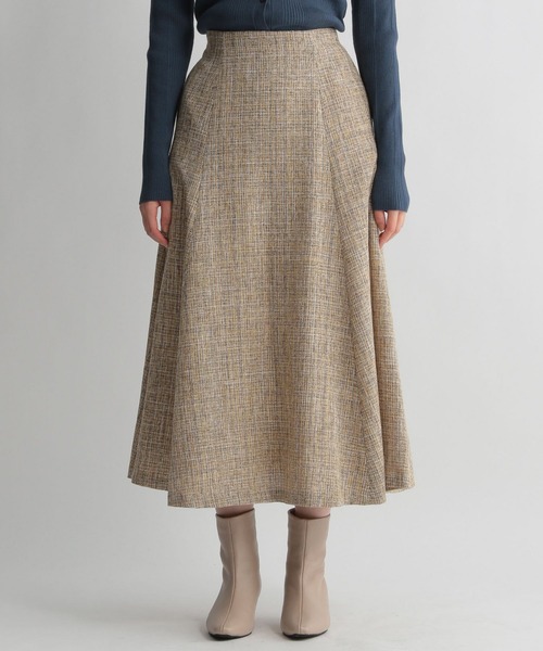 Andemiu（アンデミュウ）の「ツイードフレアスカート228257（スカート・レディース・ブラック/イエロー/ブルー/グレー・SMALL/MEDIUM）」の9枚目の写真