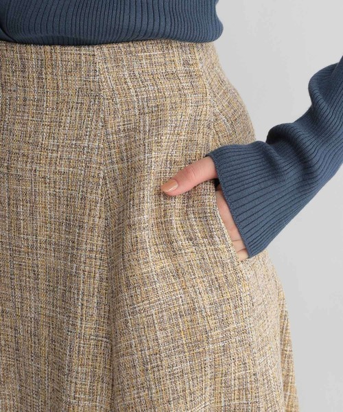 Andemiu（アンデミュウ）の「ツイードフレアスカート228257（スカート・レディース・ブラック/イエロー/ブルー/グレー・SMALL/MEDIUM）」の14枚目の写真