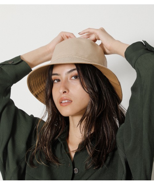 AZUL by moussy(アズールバイマウジー)の「REVERSIBLE BUCKET HAT/リバーシブルバケットハット(ハット・レディース・ブラック/ベージュ/ブラウン系その他・FREE)」の13枚目の写真