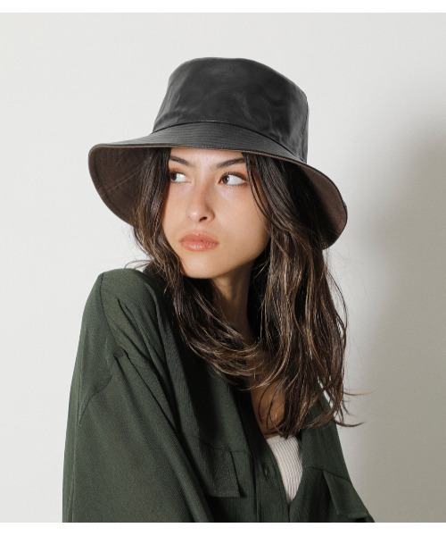 AZUL by moussy(アズールバイマウジー)の「REVERSIBLE BUCKET HAT/リバーシブルバケットハット(ハット・レディース・ブラック/ベージュ/ブラウン系その他・FREE)」の20枚目の写真