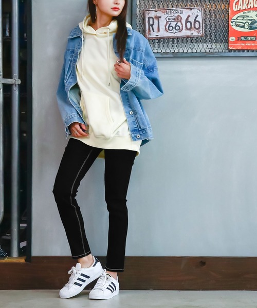 Newlyme(ニューリーミー)の「美脚デニムストレッチスキニーパンツ(デニムパンツ・レディース・ライトグレー/ブラック/グレー/インディゴブルー/ブラック系その他/ライトインディゴブルー・SMALL/MEDIUM/LARGE/X-LARGE/XX-LARGE)」の21枚目の写真