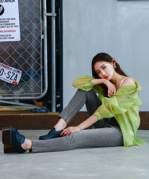 Newlyme(ニューリーミー)の「美脚デニムストレッチスキニーパンツ(デニムパンツ・レディース・ライトグレー/ブラック/グレー/インディゴブルー/ブラック系その他/ライトインディゴブルー・SMALL/MEDIUM/LARGE/X-LARGE/XX-LARGE)」の12枚目の写真