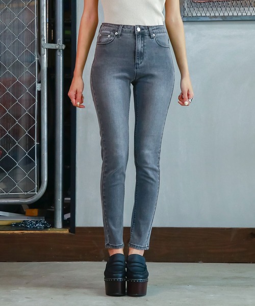 Newlyme(ニューリーミー)の「美脚デニムストレッチスキニーパンツ(デニムパンツ・レディース・ライトグレー/ブラック/グレー/インディゴブルー/ブラック系その他/ライトインディゴブルー・SMALL/MEDIUM/LARGE/X-LARGE/XX-LARGE)」の22枚目の写真