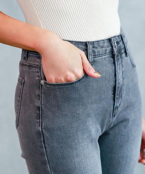 Newlyme(ニューリーミー)の「美脚デニムストレッチスキニーパンツ(デニムパンツ・レディース・ライトグレー/ブラック/グレー/インディゴブルー/ブラック系その他/ライトインディゴブルー・SMALL/MEDIUM/LARGE/X-LARGE/XX-LARGE)」の16枚目の写真