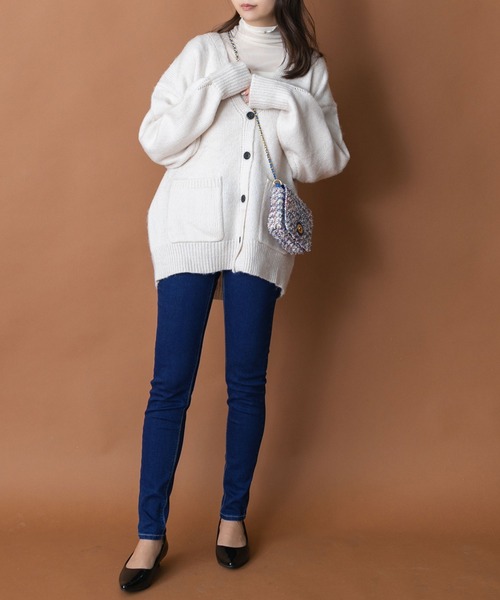 Newlyme(ニューリーミー)の「美脚デニムストレッチスキニーパンツ(デニムパンツ・レディース・ライトグレー/ブラック/グレー/インディゴブルー/ブラック系その他/ライトインディゴブルー・SMALL/MEDIUM/LARGE/X-LARGE/XX-LARGE)」の7枚目の写真
