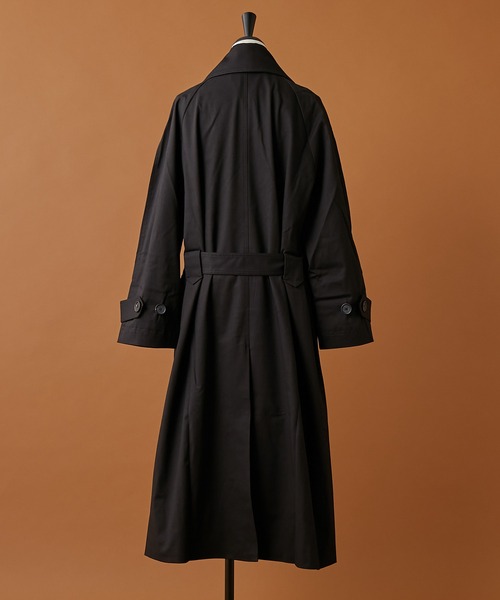 ear PAPILLONNER（イアパピヨネ）の「【MIRKO BERTOLA(ミルコ ベルトラ)】ロングトレンチコート（トレンチコート・レディース・ブラック/ベージュ・FREE）」の4枚目の写真