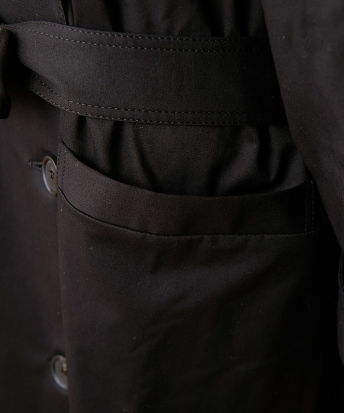 ear PAPILLONNER（イアパピヨネ）の「【MIRKO BERTOLA(ミルコ ベルトラ)】ロングトレンチコート（トレンチコート・レディース・ブラック/ベージュ・FREE）」の8枚目の写真