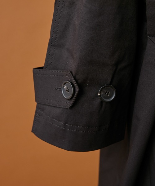 ear PAPILLONNER（イアパピヨネ）の「【MIRKO BERTOLA(ミルコ ベルトラ)】ロングトレンチコート（トレンチコート・レディース・ブラック/ベージュ・FREE）」の10枚目の写真