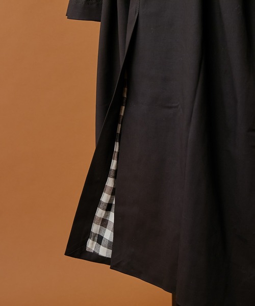 ear PAPILLONNER（イアパピヨネ）の「【MIRKO BERTOLA(ミルコ ベルトラ)】ロングトレンチコート（トレンチコート・レディース・ブラック/ベージュ・FREE）」の11枚目の写真