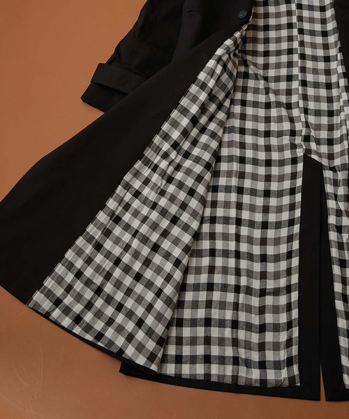 ear PAPILLONNER（イアパピヨネ）の「【MIRKO BERTOLA(ミルコ ベルトラ)】ロングトレンチコート（トレンチコート・レディース・ブラック/ベージュ・FREE）」の15枚目の写真