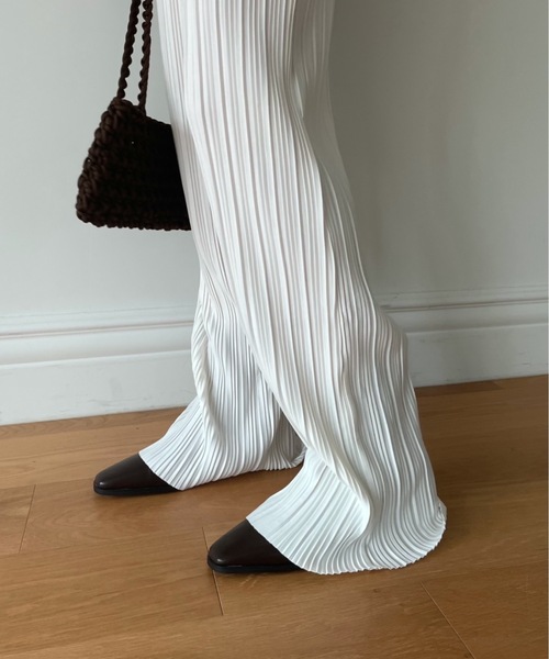 Didot.showroom（ディドット ショールーム）の「【DIDOT.】セルフカットプリーツパンツ（その他パンツ・レディース・ブラック/グレー/カーキ/アイボリー/ブルーグリーン・FREE）」の10枚目の写真