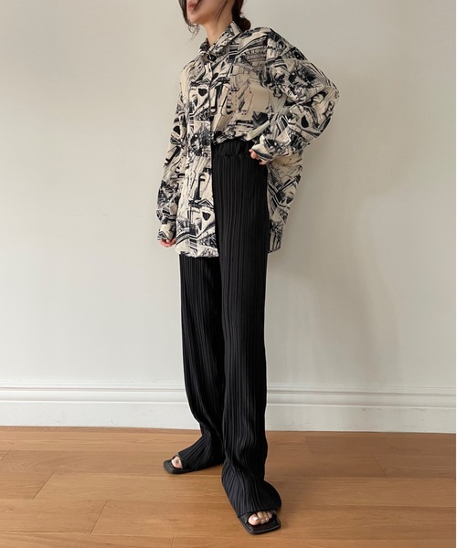 Didot.showroom（ディドット ショールーム）の「【DIDOT.】セルフカットプリーツパンツ（その他パンツ・レディース・ブラック/グレー/カーキ/アイボリー/ブルーグリーン・FREE）」の20枚目の写真