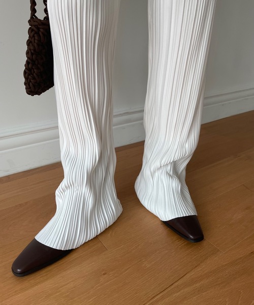 Didot.showroom（ディドット ショールーム）の「【DIDOT.】セルフカットプリーツパンツ（その他パンツ・レディース・ブラック/グレー/カーキ/アイボリー/ブルーグリーン・FREE）」の19枚目の写真