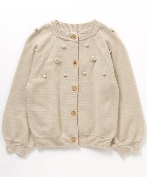 apres les cours（アプレレクール）の「ぽんぽんカーディガン（カーディガン/ボレロ・キッズ・ライトグレー/アイボリー・90/100/120/140）」の6枚目の写真