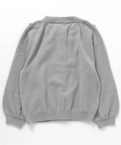 apres les cours（アプレレクール）の「ぽんぽんカーディガン（カーディガン/ボレロ・キッズ・ライトグレー/アイボリー・90/100/120/140）」の12枚目の写真