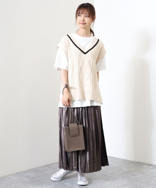 archives（アルシーヴ）の「グリッタープリーツスカート（スカート・レディース・ゴールド/ブラウン/ブラック・MEDIUM）」の8枚目の写真