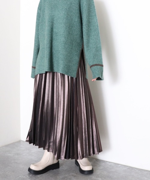 archives（アルシーヴ）の「グリッタープリーツスカート（スカート・レディース・ゴールド/ブラウン/ブラック・MEDIUM）」の15枚目の写真