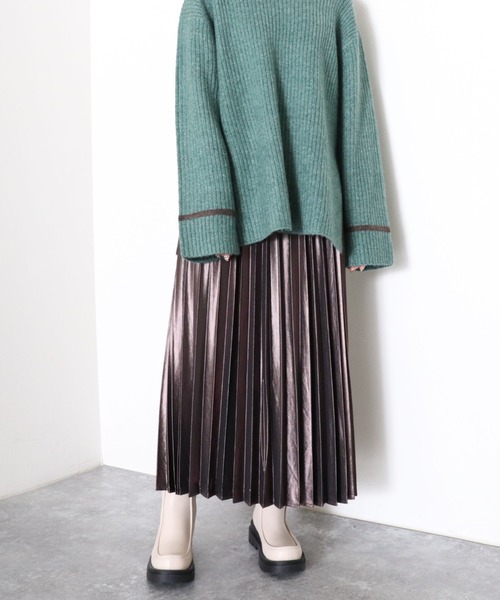 archives（アルシーヴ）の「グリッタープリーツスカート（スカート・レディース・ゴールド/ブラウン/ブラック・MEDIUM）」の16枚目の写真