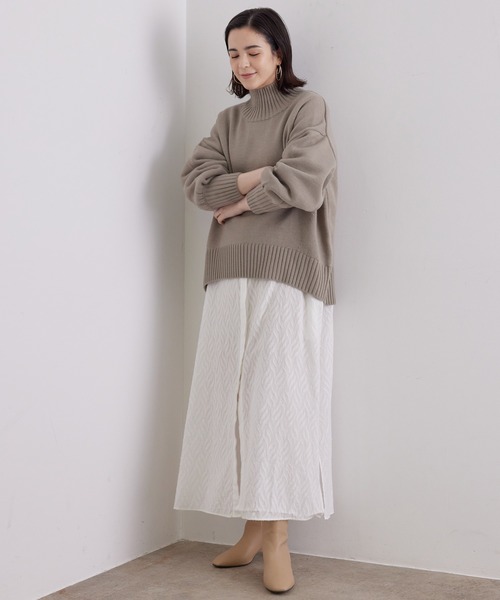 SALON adam et rope'ピンタックボリュームスリーブシャツワンピ SALON adam et rope'（サロン アダム エ ロペ）の「ピンタック