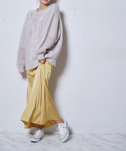 MIIA（ミーア）の「甘えんぼニット（ニット/セーター・レディース・ライトグレー/パープル/イエロー/オフホワイト・FREE）」の10枚目の写真