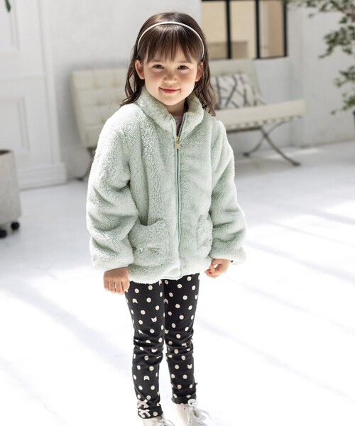 ANY（エニィ）の「ネコポケット 両面フリース ブルゾン（ブルゾン・キッズ・アイボリー系/ピンク系/ブラウン系5/ライラック系/ライトグリーン系・140/150）」の16枚目の写真