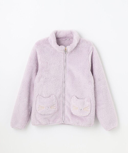 ANY（エニィ）の「ネコポケット 両面フリース ブルゾン（ブルゾン・キッズ・アイボリー系/ピンク系/ブラウン系5/ライラック系/ライトグリーン系・140/150）」の19枚目の写真