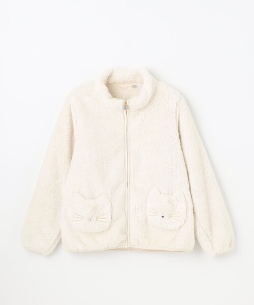 ANY（エニィ）の「ネコポケット 両面フリース ブルゾン（ブルゾン・キッズ・アイボリー系/ピンク系/ブラウン系5/ライラック系/ライトグリーン系・140/150）」の20枚目の写真