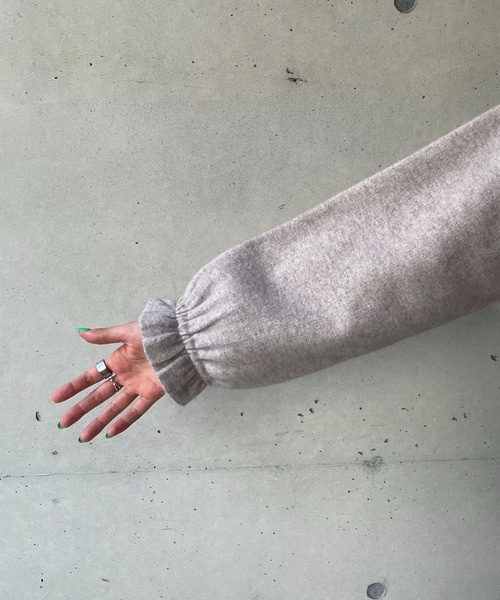 CAPRICIEUX LE'MAGE（カプリシューレマージュ）の「ラクーンMIXニットブルゾン（ブルゾン・レディース・ブラック/グレイッシュベージュ・FREE）」の16枚目の写真