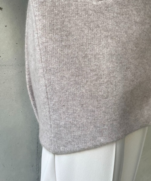 CAPRICIEUX LE'MAGE（カプリシューレマージュ）の「ラクーンMIXニットブルゾン（ブルゾン・レディース・ブラック/グレイッシュベージュ・FREE）」の13枚目の写真