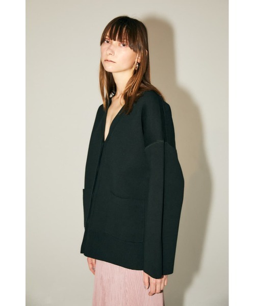 M_（エムアンダーバー）の「【M_】DOUBLE FACE KNIT カーディガン（カーディガン/ボレロ・レディース・ブラック/ベージュ/アイボリー・FREE）」の9枚目の写真