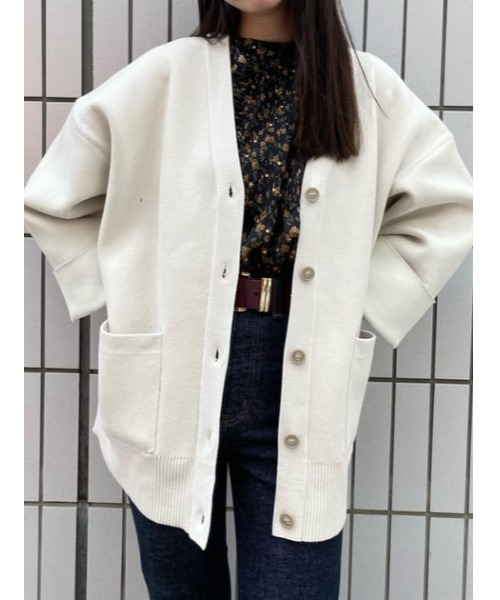 M_（エムアンダーバー）の「【M_】DOUBLE FACE KNIT カーディガン（カーディガン/ボレロ・レディース・ブラック/ベージュ/アイボリー・FREE）」の21枚目の写真