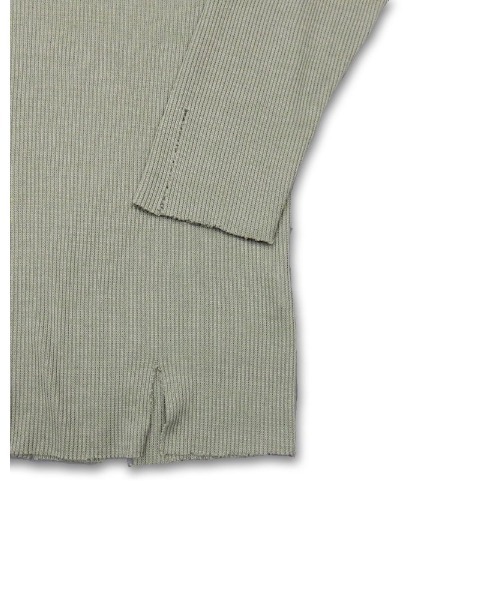 VIBGYOR（ヴィブジョー）の「【Re:one】-NINE NUTS-  GRUNGE KNIT TEE(MA)（ニット/セーター・メンズ・オリーブ/ラベンダー・FREE）」の9枚目の写真