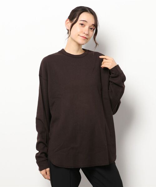 improves（インプローブス）の「ワッフル ラウンド ロンT（Tシャツ/カットソー・メンズ・ブラック/ダークブラウン/ネイビー/グレー/杢グレー/ナチュラル/グレイッシュベージュ・MEDIUM/LARGE）」の18枚目の写真