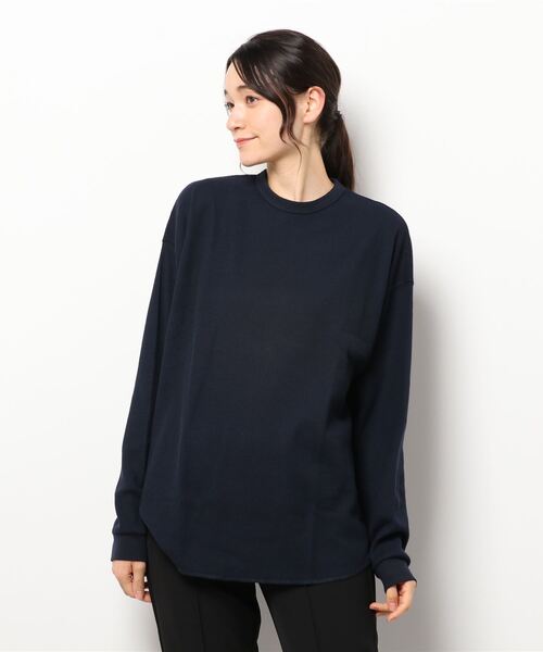improves（インプローブス）の「ワッフル ラウンド ロンT（Tシャツ/カットソー・メンズ・ブラック/ダークブラウン/ネイビー/グレー/杢グレー/ナチュラル/グレイッシュベージュ・MEDIUM/LARGE）」の11枚目の写真