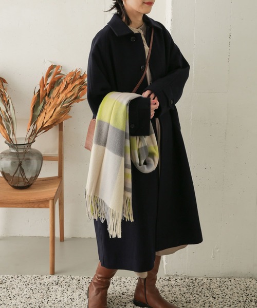 新品タグ付◆ M ウール100バルマカンコート　ブラック　DOORS 新品タグ付◇ M ウール100バルマカンコート ブラック DOORS か